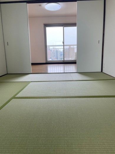 三方バルコニーで開放的なパノラマビューマンション(居間)