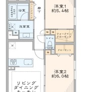 間取り図　2LDK+WIC　59.37㎡(間取)